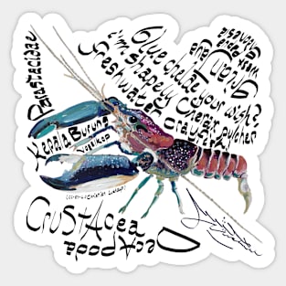 Cherax pulcher, freshwater crayfish Sticker